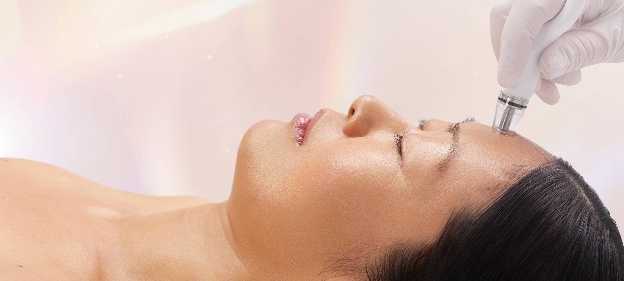 A client receiving a medical-grade facial