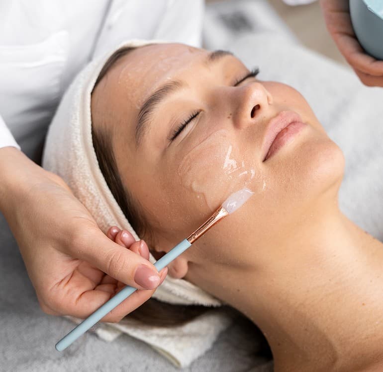 Enzymatic peel facial treatment